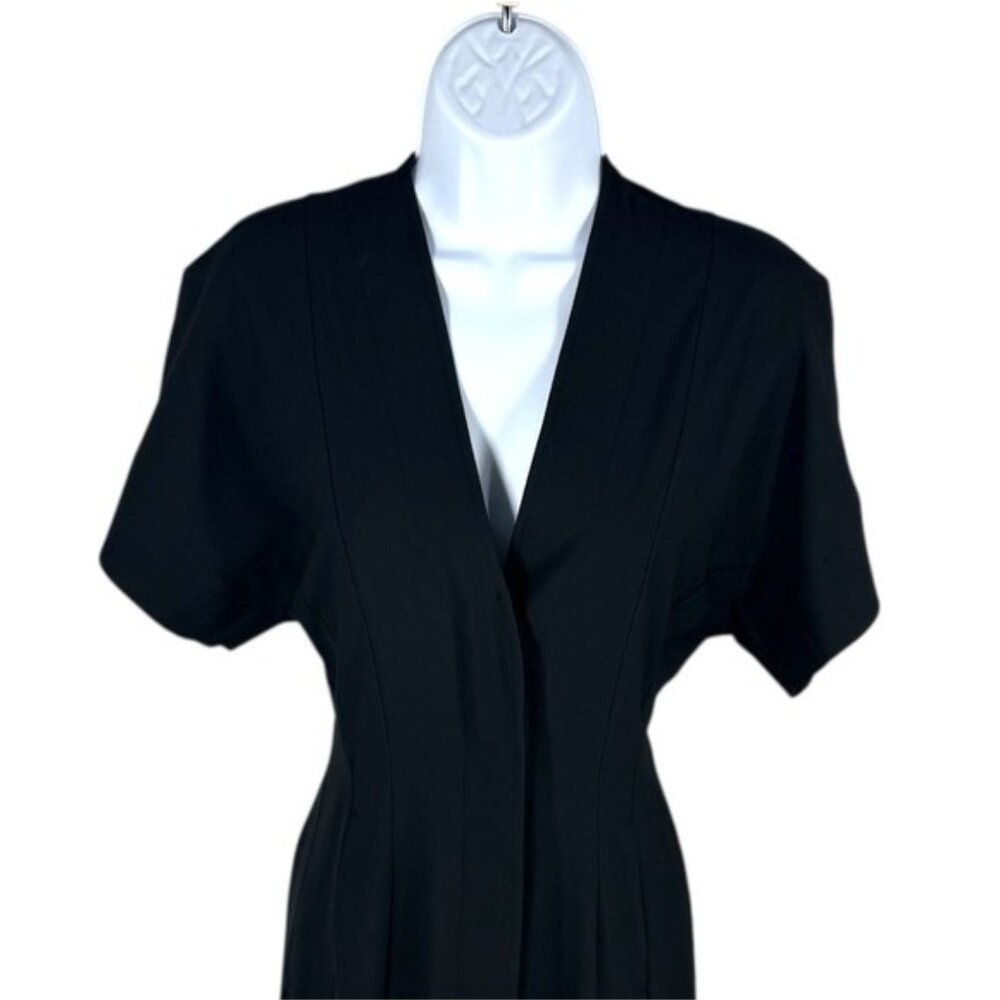 GANNI NWT Drapey Melange Midi Dress Black – Size 34 / US 2 XS - Picture 5 of 11